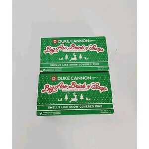 2 DUKE CANNON Big Ass Brick of Soap Ugly Sweater Edition 10 oz Snow Covered Pine